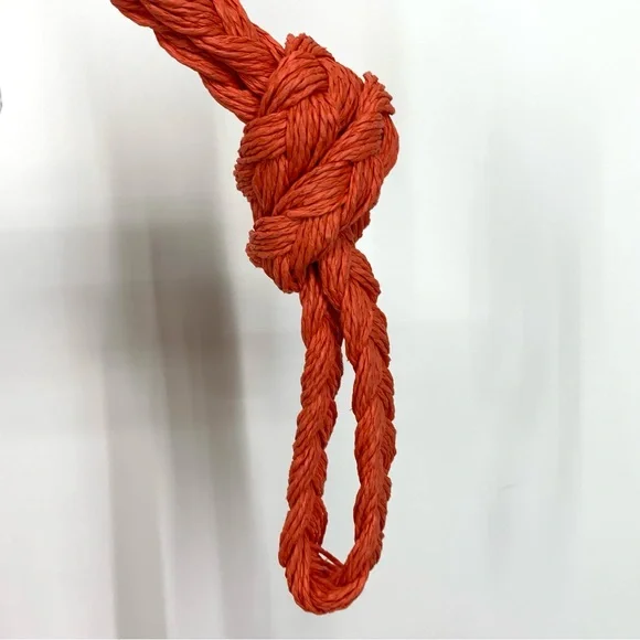 Rhode For Target Orange Crocheted Bucket Bag Crossbody Purse With Free Pouch Nwt - Picture 9 of 16